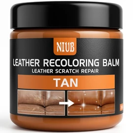 Leather Recoloring Balm Leather Color Restorer Scratch Repair Leather Paint for Furniture Couches Car Seats Shoes Bags Leather Dye and Restorer Restores Faded and Scratched Leather-TAN