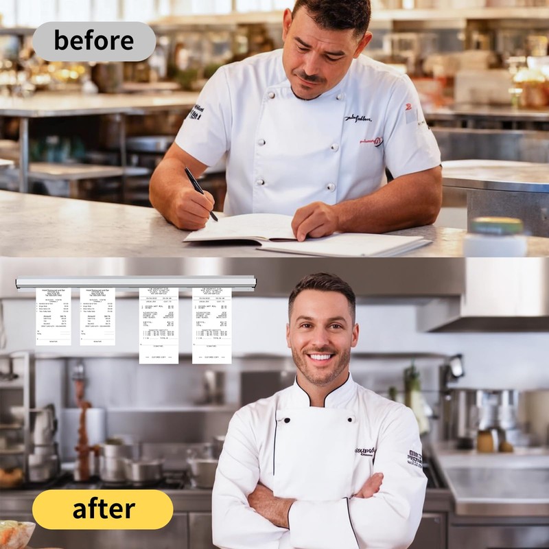 Restaurant Ticket Rack - 28 Inch, 2 Pcs (Check Receipt