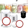 48PCS Mason Jar Lids for Wide and Regular Mouth Jars,