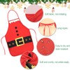 HOWAF 4 PCS Santa Claus Costume, Santa Hat Christmas Hat,