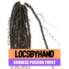 Boho Crochet Passion Twist Hair Pre looped 14 Inch 8