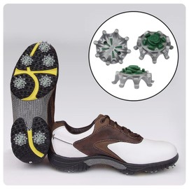 ZMShenMa 16 PCS TPR Golf Shoe Nail Golf Shoe Nail Quick Rotation Nail Green Grey