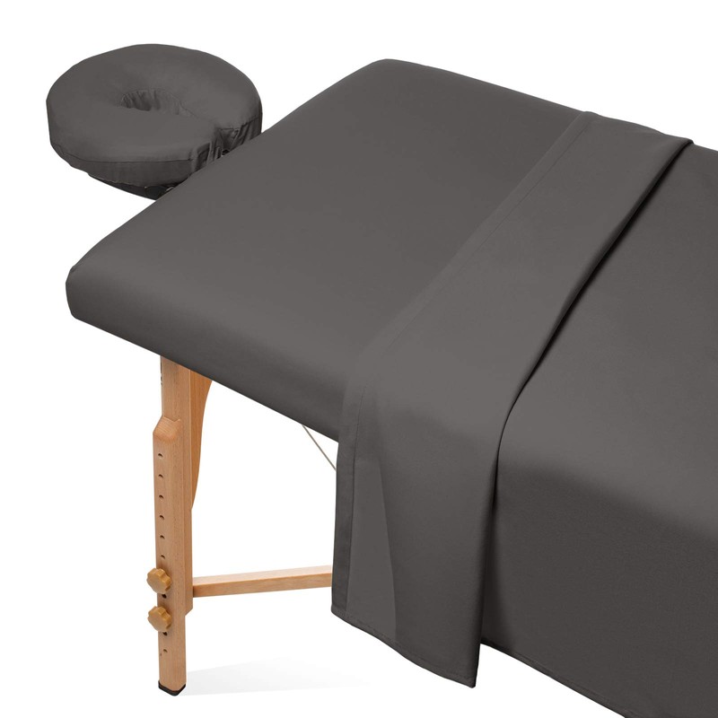 Saloniture 3-Piece Microfiber Massage Table Sheet Set - Premium Facial