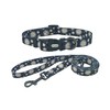 Ovale Dog Collar and Leash Combo Set, Daisy Floral Pattern,