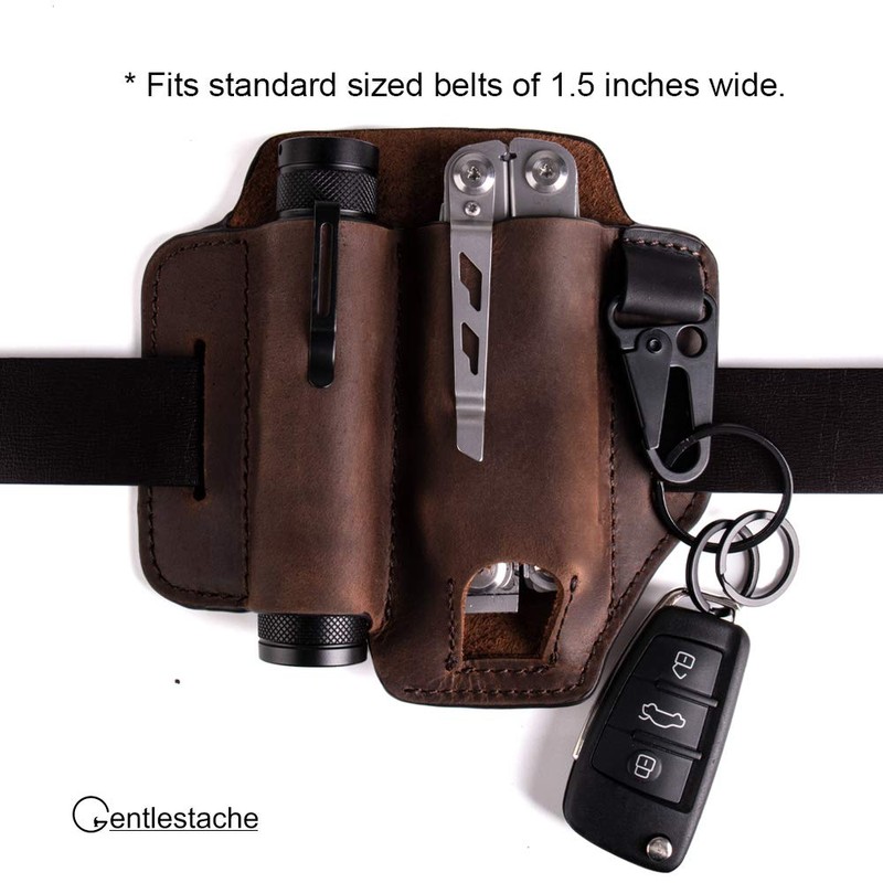 Gentlestache Leather Sheath for Leatherman Multitool Sheath EDC Pocket Organizer