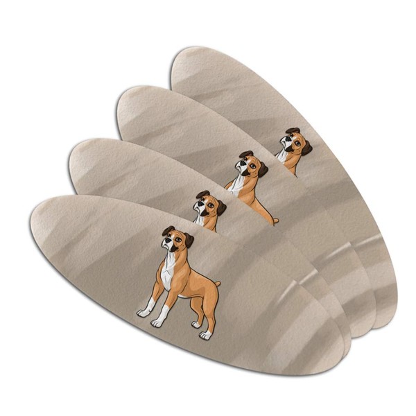 Boxer Pet Dog Double-Sided Oval Nail File Emery Board Set 4 Pack