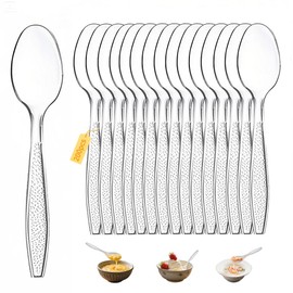 Plastic Cutlery, Pack of 200 Party Cutlery Plastic for Family Parties, Birthday Parties, Weddings (200 Pieces Plastic Spoons)