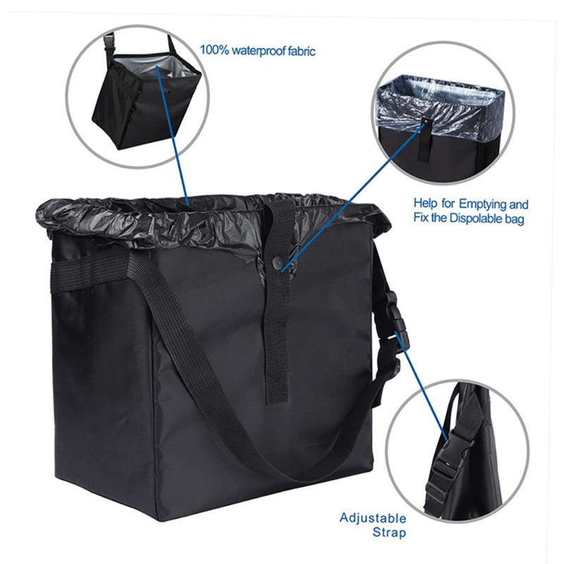 FUNOMOCYA Multipurpose Car Hanging Organizer Large Capacity Trash Can Washable