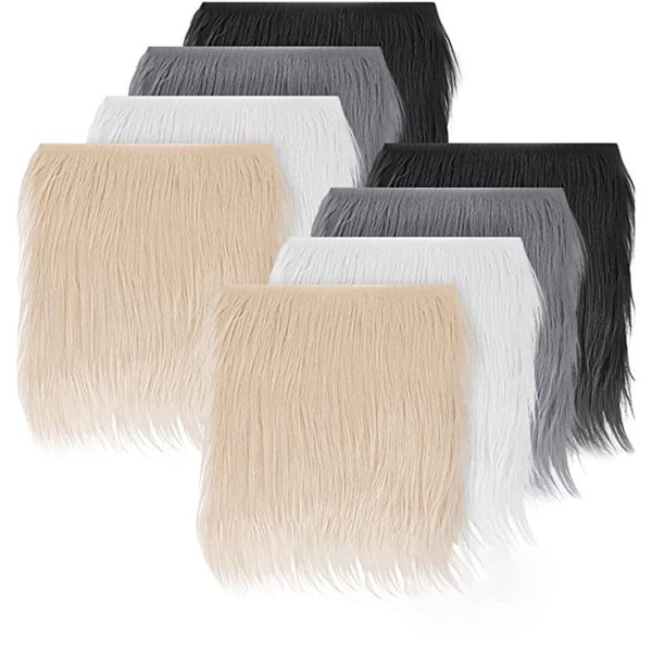 GreatRise 25 x 25 cm Square Faux Fur Fabric Material