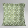 S4Sassy Ikat Print Olive Green 2 Pcs Cotton Poplin Cushion