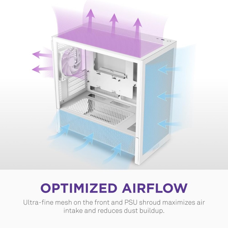 NZXT H3 Flow – Micro-ATX PC Case – Optimized Airflow