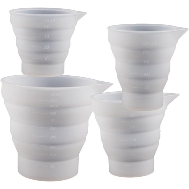 Taza medidora plegable de silicona para taza medidora plegable de