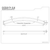 Kingston Brass CCD2175 Adjustable 60-Inch-72-Inch Double Curved Stainless Steel Shower