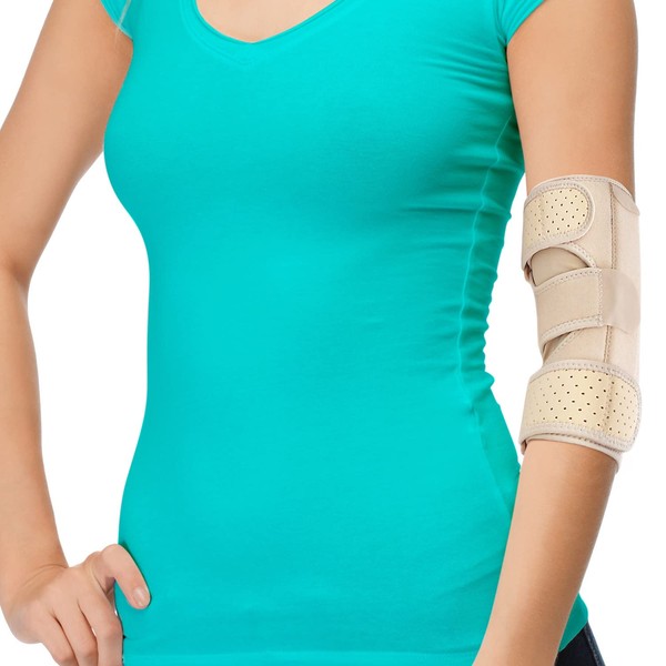 Elbow Splint Tendonitis Elbow Brace | Cubital Tunnel Brace for Sleeping | Tennis Elbow Brace Support & Compression Sleeve Elbow Immobilizer for Ulnar Nerve | Tennis Elbow Brace | Women & Men (SMALL)