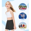 Hvididan Girls Athletic Shorts High Waisted with Pockets Lightweight Soft