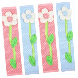 TEHAUX Elegant Kitchen Handle Covers 4pcs Refrigerator Handle Covers Fingerprint Heat Protection