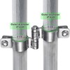 2-3/8'' x 2-3/8'' Chain Link Fence Gate Post Hinge, Thick