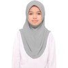 Girls Plain Islamic Hijab, Kids Instant Headscarf Readymade Pull On