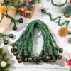 Motionchic 50 Pcs 20 Inches Christmas Garland Ties with Bells