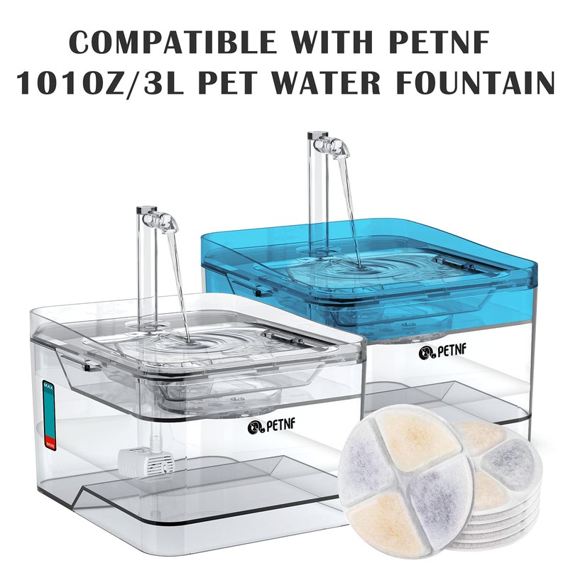PETNF Replacement Filters for Cat Fountain, Cat Water Fountain Filter