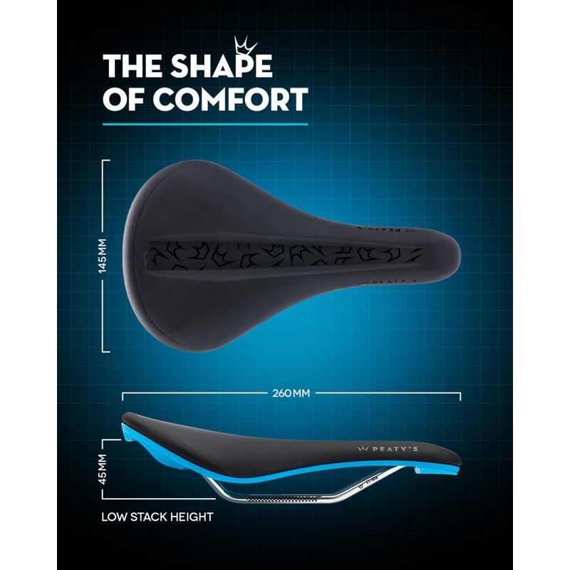 Peaty's Monarch Saddle - Mountain Bike Seat, 260mm, 4130 Rail,