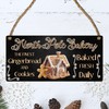 "North Pole Bakery" Christmas Plaque - Festive Gingerbread House Sign
