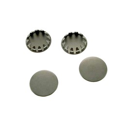 4 Pack 3/4" Metal Hole Plugs - Round Tubing Plugs with Plain Steel Finish