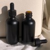 seafulee 60ml Black Coated Glass Bottle with Glass Eye Dropper,