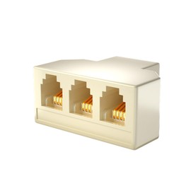 BOGEEL 3-Way RJ11 Telephone Splitter Adapter 6P4C/6P2C Port for Home and Office Use Strong Anti-Interference Ability,ABS