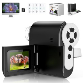 Portable Handheld Microscope for Kids with 2-inch-Screen: 1000x HD Digital Microscope for Kids Educational Science Kit, Christmas Birthday Gifts for Kids Age 5 6 7 8 9 10 11 12 (Black)