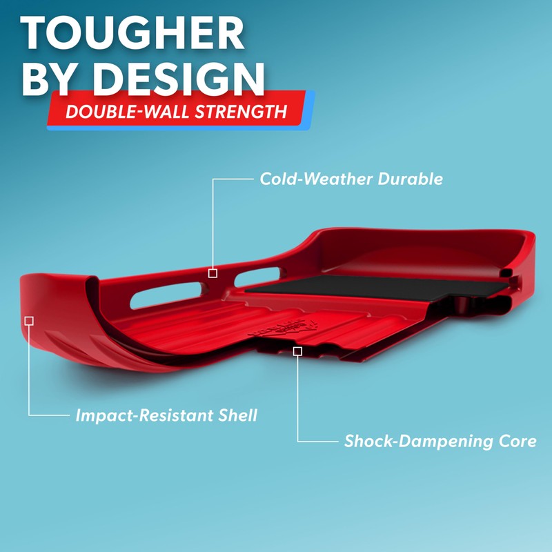GoSports 2 Person Premium Snow Sled with Double Walled Construction,