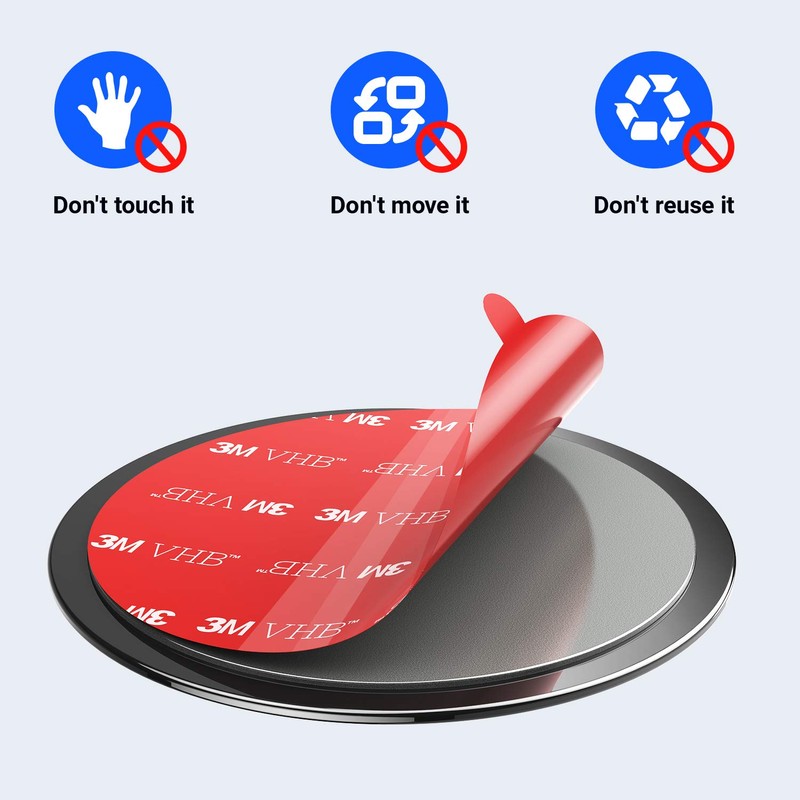 TORRAS Adhesive Sticky Pad Mounting Disk for Car Dashboard, Suction