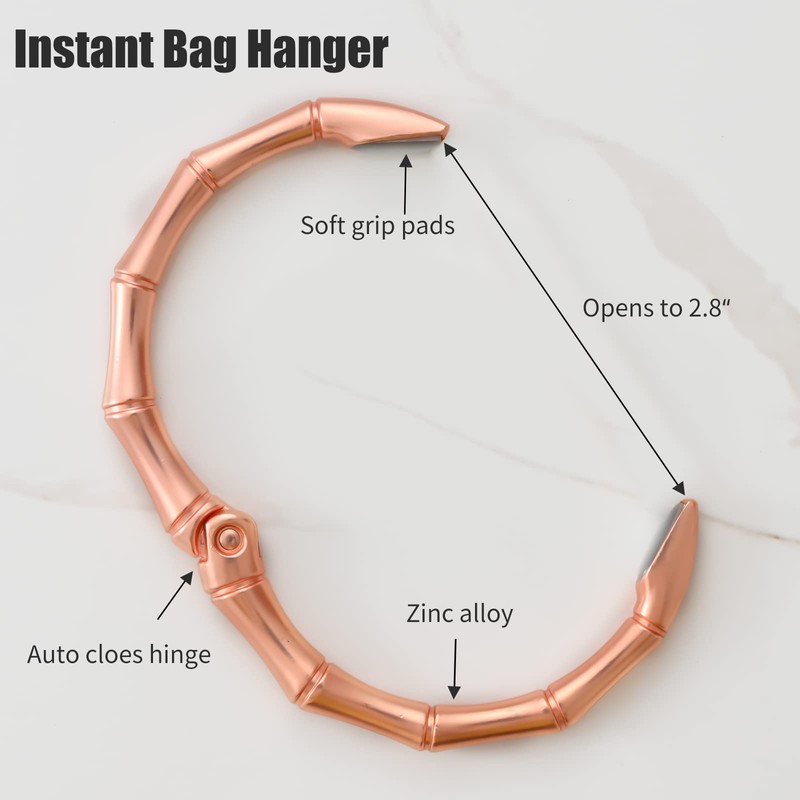 POKOTO Bag Hook Hanger, Holds Up to 33LB, Purse Hook