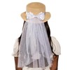 Hanna Roberts Bachelorette Honeymoon Hat with Detachable White Bow and