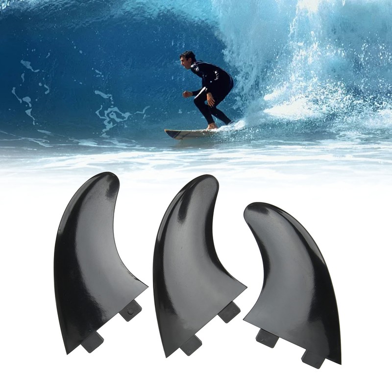 3Pcs Surfboard Fins PVC Quick Release Replacement Tri Fin Set