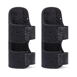 ACWOO Finger Splint, Pack of 2 Finger Smoother Finger Splint Stabiliser, Soft Comfortable Finger Support, Finger Bandage for Broken Sprained Arthritis or Tendinitis (Black)