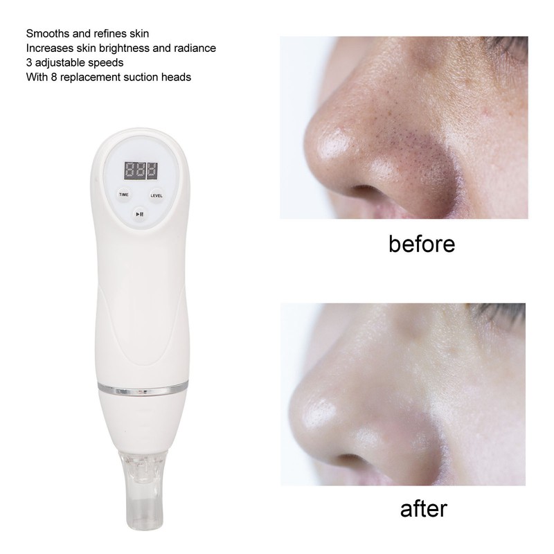 Vacuum Microdermabrasion Machine 3 Gear Deep Cleaning 8 Suction Heads