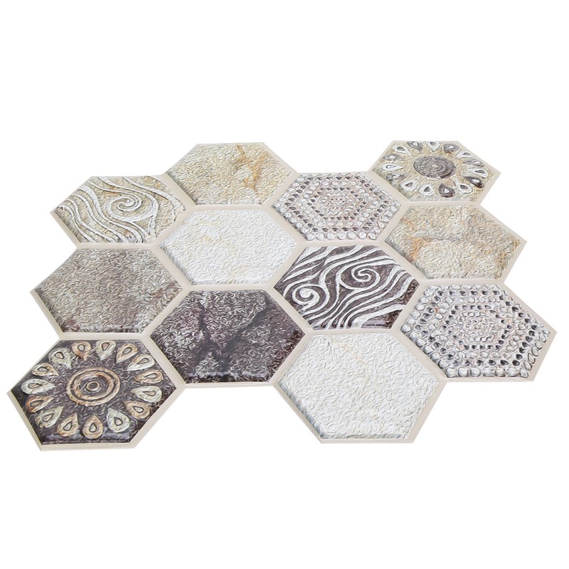 10Pcs Self Adhesive Sticker Background PVC Wall Decal Tile Sticker