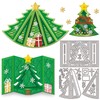 GLOBLELAND 3D Cutting Dies for Foldable Christmas Tree Display Cards