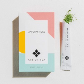 Art of Tea | Matcha Powder | Organic Japanese Ceremonial Matchasticks |12 Count Single Serve Packets