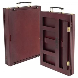 SoHo Urban Artist Wooden Desk Easel and Drawing Stand - Foldable and Light Weight - Mahogany Finish