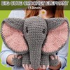 CODGP Crochet Kit for Beginners,13in Crochet Animal Kit Elephant,Crochet Starter