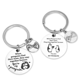 GOZINA 2PCS Valentines Day Gifts You Are My Penguin keyring mens Valentines Gifts for Her him Girlfriend Boyfriend Gifts,Romantic Gifts for Him Her Wife Husband,Anniversary Gifts for Him