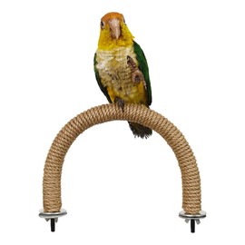 Birds Perch, U-shaped Rope Pole for Parrot, Paw Grinding Stand and Climbing Perch for Parrot, Budgie, Cockatiel, Conures, Finches, Bird Cage Accessories