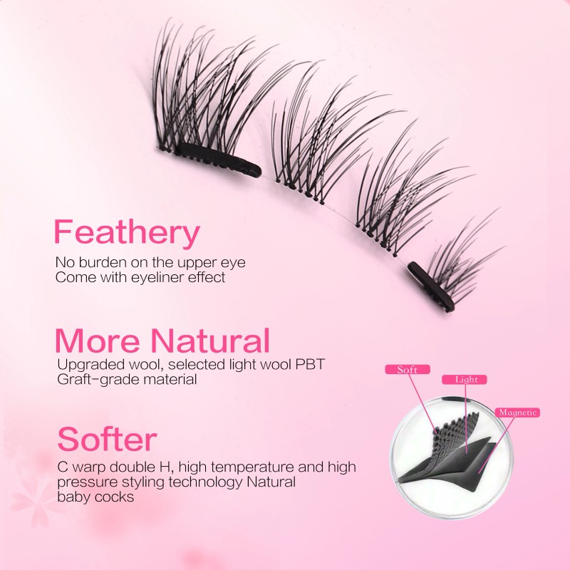 Reusable Magnetic Lashes Natural Look Magnetic Eyelashes No Glue Needed
