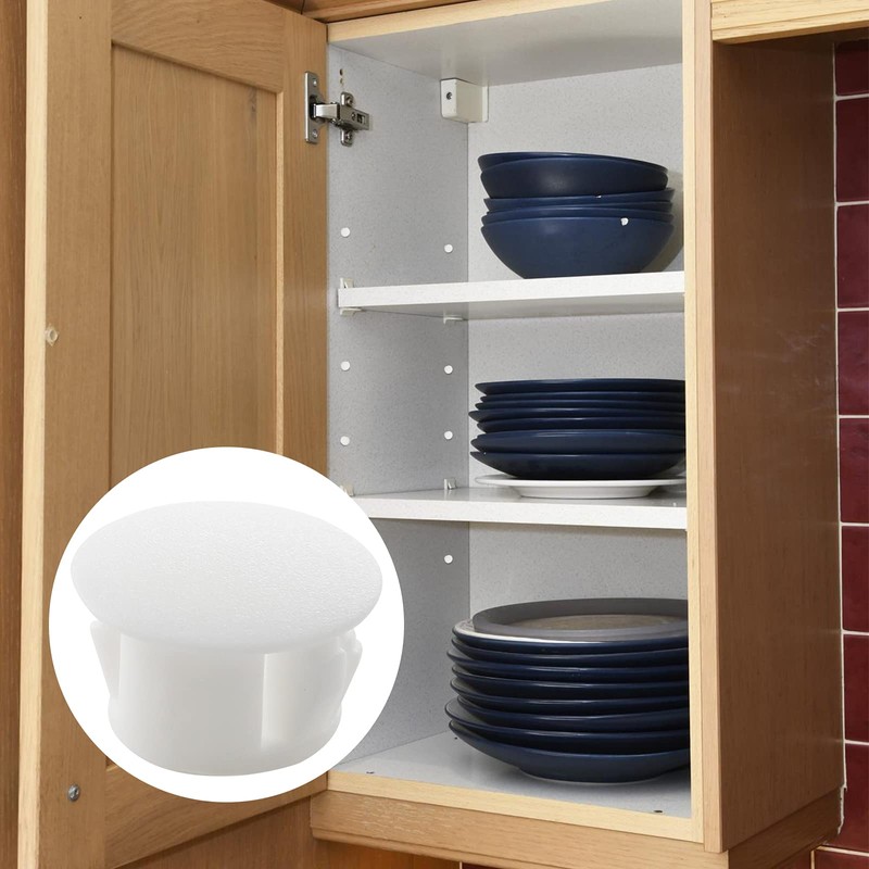 Uenhoy 100 Pcs 1/2" Plastic Hole Plugs, White