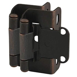 10 Pair Pack - Cosmas 27550-ORB Oil Rubbed Bronze Self Closing Partial Wrap Cabinet Hinge 1/2" Inch Overlay [27550-ORB] - 20 Total Hinges