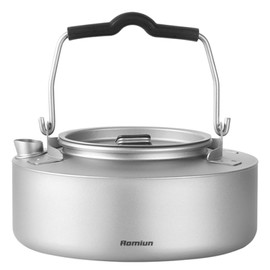 Aomiun Portable Titanium Kettle Set with Stainless Steel Cups - Camping, Fishing, Travel & Bushcraft - Lightweight, Durable & Easy to Carry