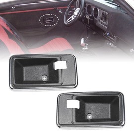 JDMSPEED Door Handle Style Interior Bezel Cup Set Replacement for Firebird/Trans Am & Camaro 1976-1981 Replace 1671194 1671195 Passenger and Driver Side 2PCS Interior Door Handle