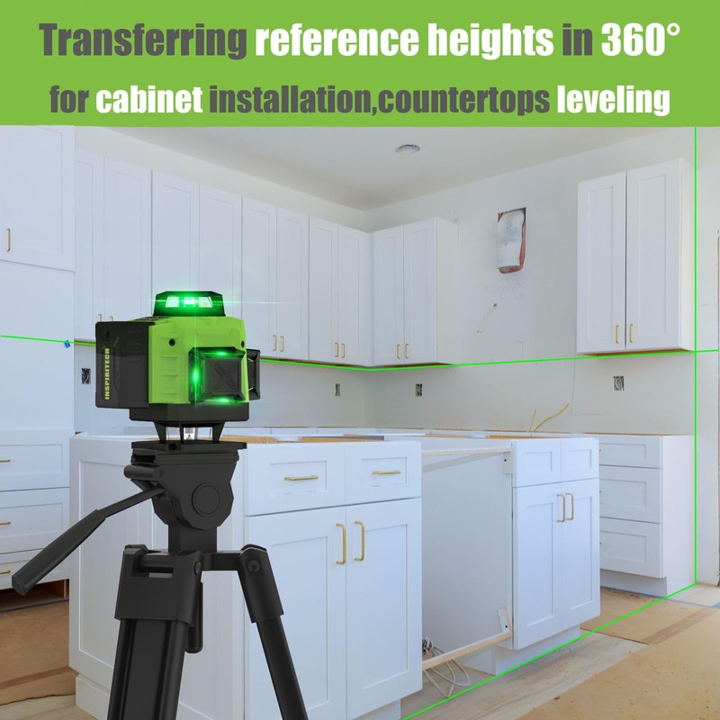 INSPIRITECH Laser Level 360 Self Leveling for Tiling Floor Wall